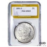 1891-S Morgan Silver Dollar PGA MS63