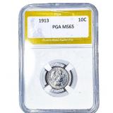 1913 Barber Dime PGA MS65