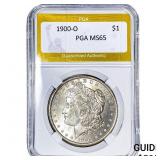 1900-O Morgan Silver Dollar PGA MS65