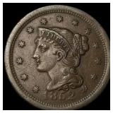 1852 Braided Hair Large Cent NEARLY  UNCIRCULATED