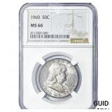 1960 Franklin Half Dollar NGC MS66