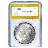 1885 Morgan Silver Dollar PGA MS65
