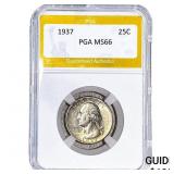 1937 Washington Silver Quarter PGA MS66