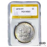1878 8TF Morgan Silver Dollar PGA MS63