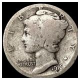 1916-D Silver Mercury Dime NICELY CIRCULATED
