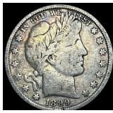 1899 Silver Barber Half Dollar NEARLY  UNCIRCULAT