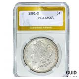 1891-O Morgan Silver Dollar PGA MS63
