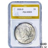 1926-D Silver Peace Dollar PGA MS63