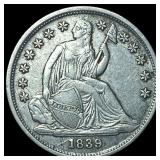 1839-O Silver Seated Liberty Dime CHOICE AU