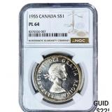 1955 Canada Silver Dollar NGC PL64