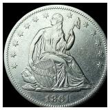 1861 Silver Half Dollar (Seated Liberty) CLOSELY U