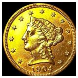 1904 Liberty Head Gold Quarter Eagle $2.50  CLOSE