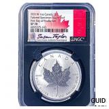 2021-W Canada Silver $5 Maple Leaf NGC SP70