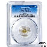 India-Dutch Gold .35g Fanam Fr.1517 Tuticorin PCG