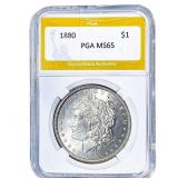1880 Morgan Silver Dollar PGA MS65