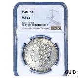 1904 Morgan Silver Dollar NGC MS61