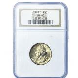 1948-D Washington Silver Quarter NGC MS65
