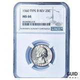 1960 Washington Silver Quarter NGC MS66