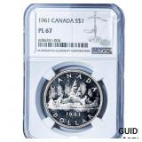 1961 Canada Silver Dollar NGC PL67
