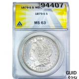1879-S Morgan Silver Dollar ANACS MS63