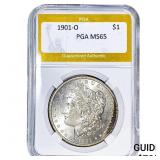 1901-O Morgan Silver Dollar PGA MS65