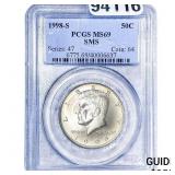 1998-S Kennedy Half Dollar PCGS MS69 SMS