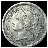 1881 Nickel Three-Cent Piece LIGHTLY  CIRCULATED
