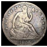 1856-O Silver Seated Liberty Half Dollar  LIGHTLY