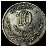1894 Mexico Silver 10 Centavos