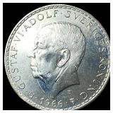 1966 Sweden Silver 5 Kronor