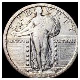 1917-S Silver Standing Liberty Quarter NEARLY  UN