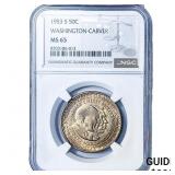 1953-S Washington Carver Half Dollar NGC MS65
