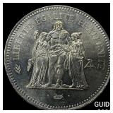 1977 France Silver 50 Francs