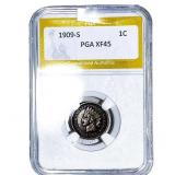 1909-S Indian Head Cent PGA XF45