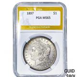 1897 Morgan Silver Dollar PGA MS65