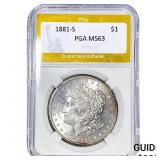 1881-S Morgan Silver Dollar PGA MS63