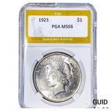 1923 Silver Peace Dollar PGA MS66