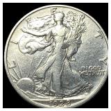 1928-S Silver Walking Liberty Half Dollar  CLOSEL