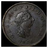 1806 Great Britain Copper 1/2 Penny