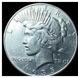 1935 Silver Peace Dollar CLOSELY UNCIRCULATED