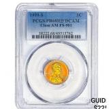 1999-S Lincoln Memorial Cent PCGS PR68 RD DCAM