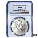 1998-S Black Patriots Silver Dollar NGC MS69