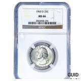 1960-D Washington Silver Quarter NGC MS66