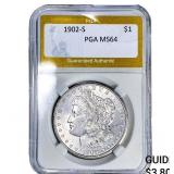 1902-S Morgan Silver Dollar PGA MS64