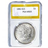 1882-O/S Morgan Silver Dollar PGA MS63