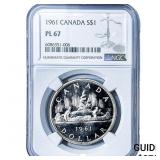 1961 Canada Silver Dollar NGC PL67