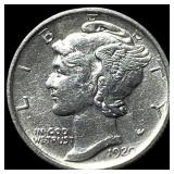 1920-S Silver Mercury Dime CHOICE AU