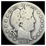 1893-S Barber Half Dollar NICELY CIRCULATED