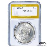 1904-O Morgan Silver Dollar PGA MS65