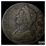 1790 Great Britain Copper 1/2 Penny KM 566